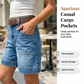 📢📢50% OFF !! ⏰Women's Mid-Rise Bermuda Denim Shorts with Pockets