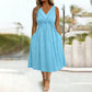 Women's Sleeveless V-Neck Twisted Dress