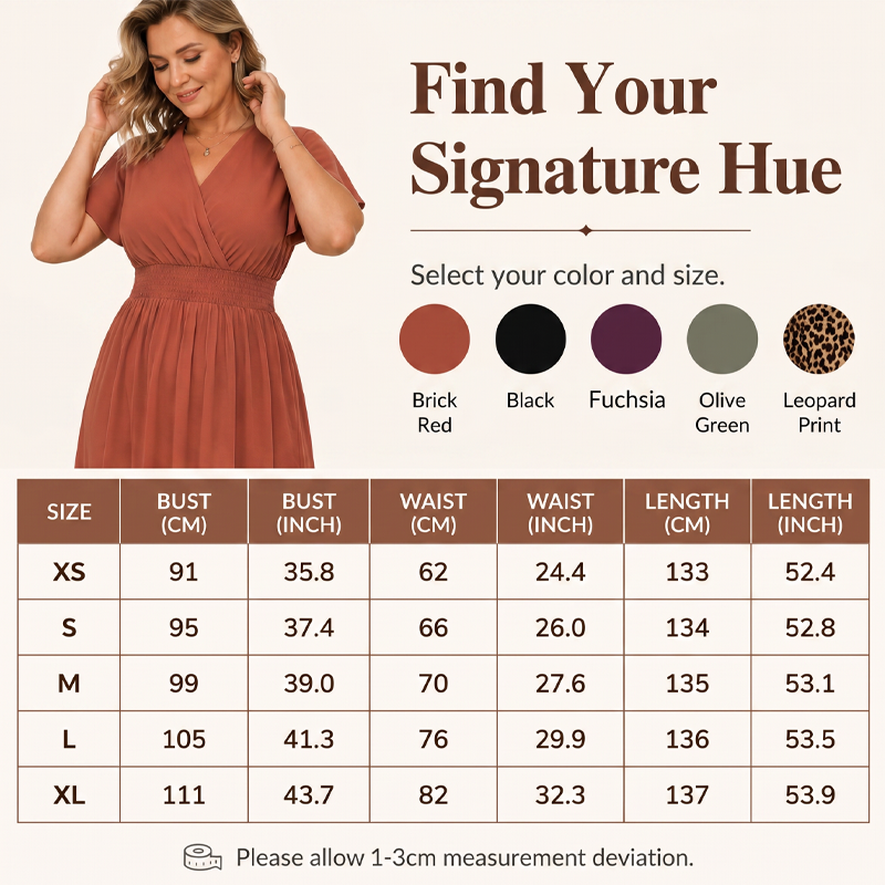 🎁2026 New Arrivals 60% OFF💥Women's Summer V-Neck Side Slit Maxi Dress