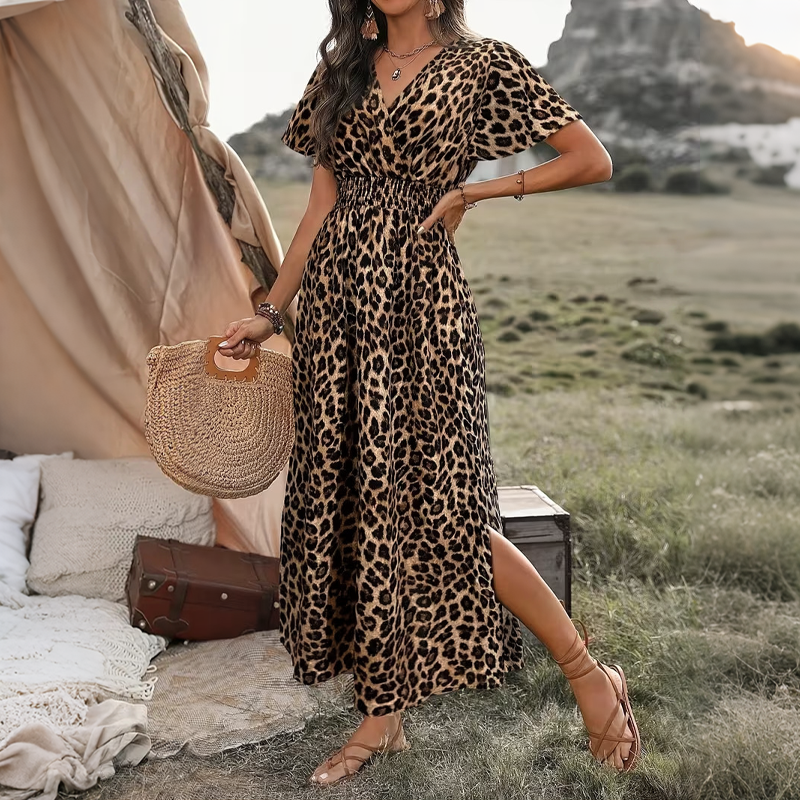 🎁2026 New Arrivals 60% OFF💥Women's Summer V-Neck Side Slit Maxi Dress