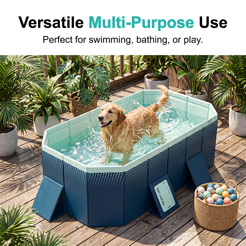 💦50% OFF HOT SUMMER SALE! 🏊 Foldable Non-Inflatable Family Swimming Pool, Thickened PVC Quick Fold Kiddie Pool with Fast Drainage for Backyard Garden