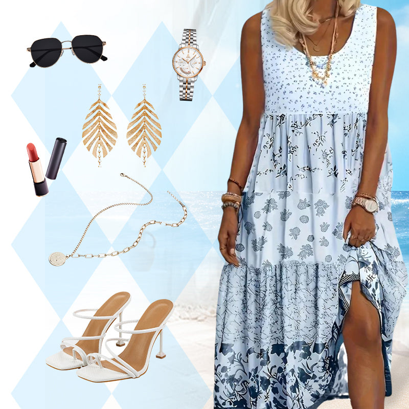 Limited-Time⌛👗 Relaxed Sleeveless Boho Dress