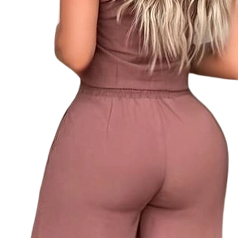 👗 Women's Casual Sleeveless Top & Pants 2-Piece Set — Relaxed Co-Ord for Everyday Style
