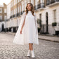 Women's Round-Neck Cape Sleeve Mini Dress