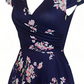 Women's Elegant Printed Dress with Pockets