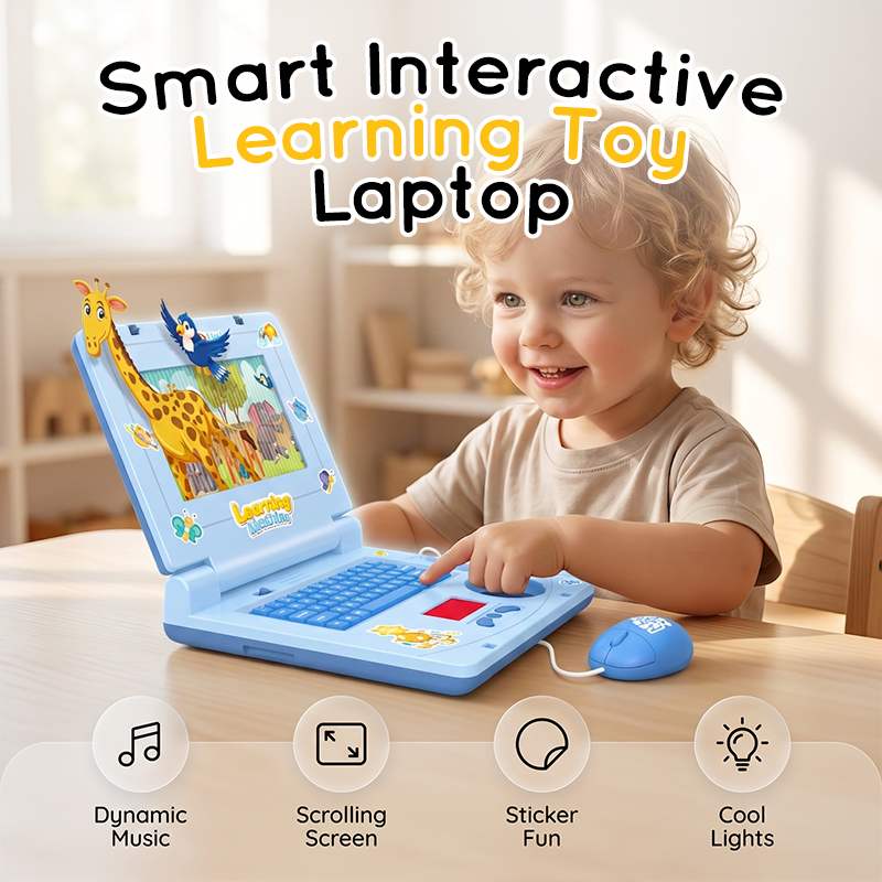 💻 50% Off! 🧸 Interactive Toy Laptop—featuring lights, sounds, and educational games—fostering creativity and motor skills through play 🎵