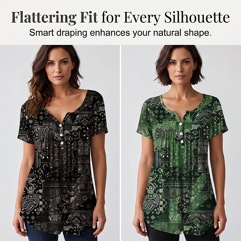 👚 50% OFF NOW! 🌞 Women's Casual V-Neck Top – Soft fabric, flattering fit & breathable – Perfect for summer days & effortless style ✨
