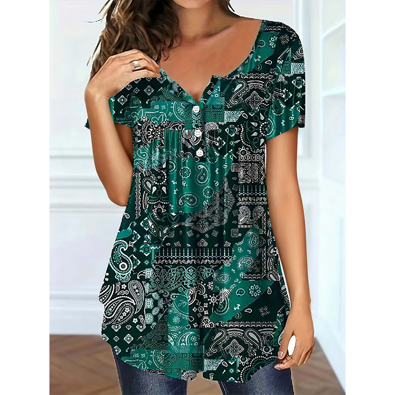 👚 50% OFF NOW! 🌞 Women's Casual V-Neck Top – Soft fabric, flattering fit & breathable – Perfect for summer days & effortless style ✨