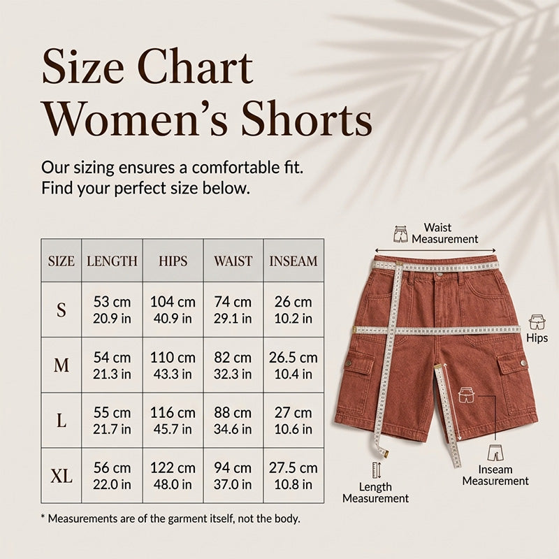 Women’s Loose Fit Denim Cargo Shorts