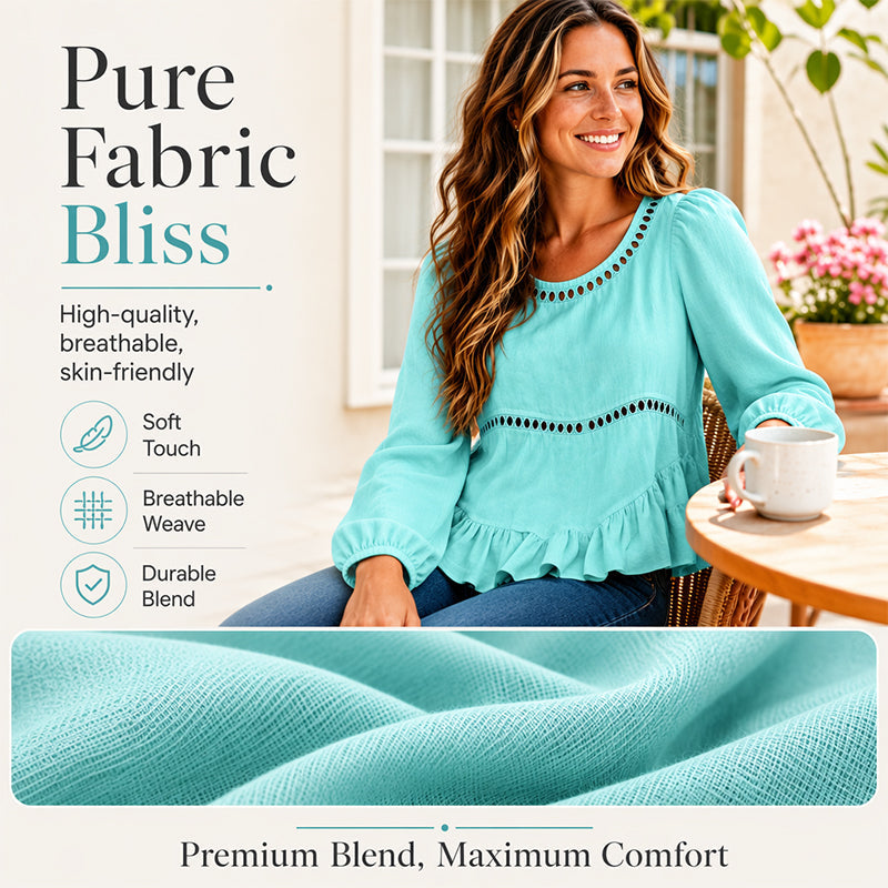 Women's Casual Puff Sleeve Blouse