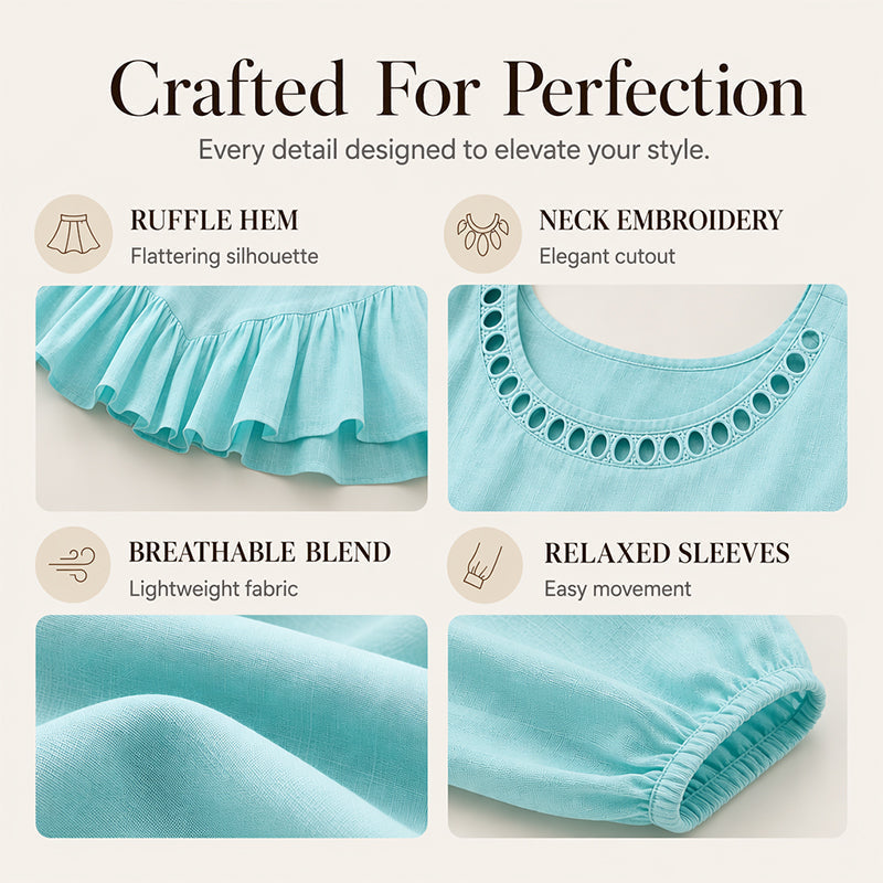 Women's Casual Puff Sleeve Blouse