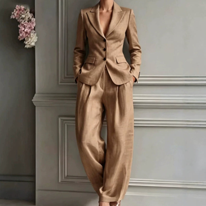⌛Limited-Time Offer-Women's Casual Blazer & Trousers 2-Piece Suit