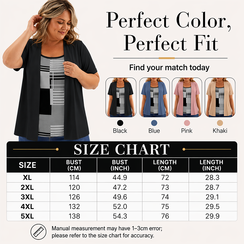 Women's Color-Block Fake Two Piece Top