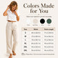 🔥👖Women's Relaxed Fit Linen Blend Pants – Classic Straight Leg Trousers
