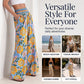 ⌛Limited-time offer-Women's Floral Print High-Waisted Wide-Leg Pants