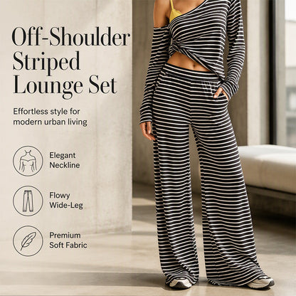 ☀️ Effortless Stripe Lounge Set– Soft, Stylish & Perfect For Every Occasion✨