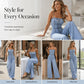 🚀Free delivery🚀Women Spaghetti Strap Wide Leg Denim Jumpsuit