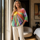 ✨Women's Retro Patchwork V-Neck Blouse – Artistic Style & Effortless Everyday Elegance 🌸