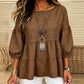 Women's Summer Lantern Sleeve Tiered Ruffle Blouse