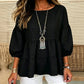 Women's Summer Lantern Sleeve Tiered Ruffle Blouse