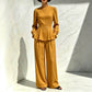 ✨New Arrivals & Special Offers-Women's Elegant Puff Sleeve Top & Wide-Leg Pants Set