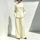 ✨New Arrivals & Special Offers-Women's Elegant Puff Sleeve Top & Wide-Leg Pants Set