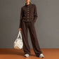 🌸💖Women's Button-Down Cardigan & Wide-Leg Pants Set