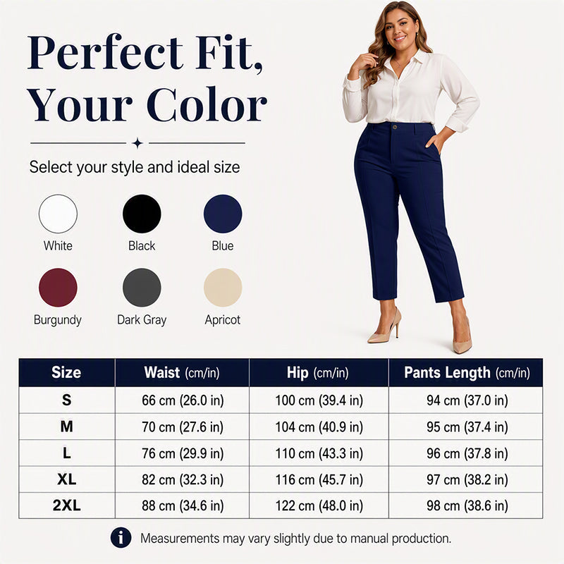 Women's High Waisted Cropped Suit Pants