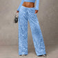 Women's Elastic Waist Straight-Leg Pants