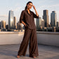 Women's Casual Shirt & Wide-Leg Pants Set