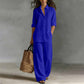 Women's Casual Shirt & Wide-Leg Pants Set