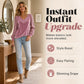 Shimmer Velvet Long Sleeve Top