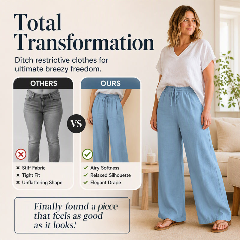 👖Women's Casual Drawstring Wide-Leg Pants