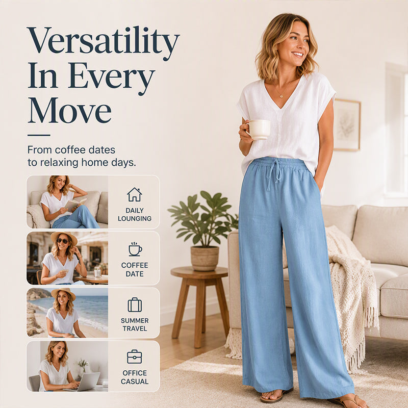 👖Women's Casual Drawstring Wide-Leg Pants