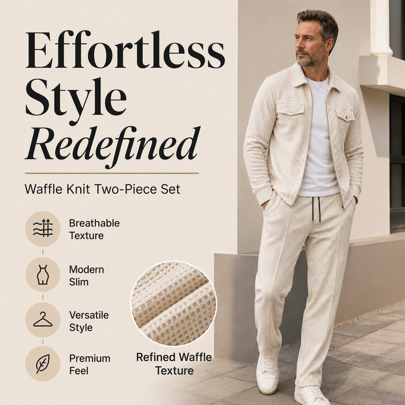 ⌛Limited-Time Offer-Men's Texture Jacket & Pants 2-Piece Set