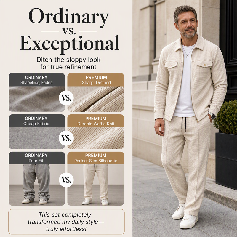 ⌛Limited-Time Offer-Men's Texture Jacket & Pants 2-Piece Set