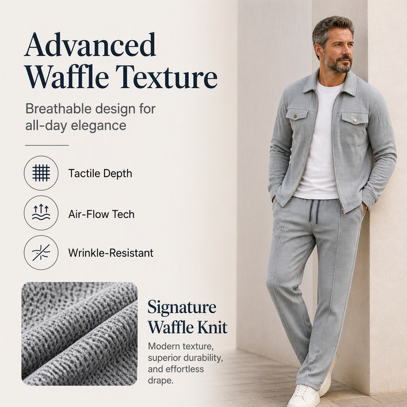 ⌛Limited-Time Offer-Men's Texture Jacket & Pants 2-Piece Set