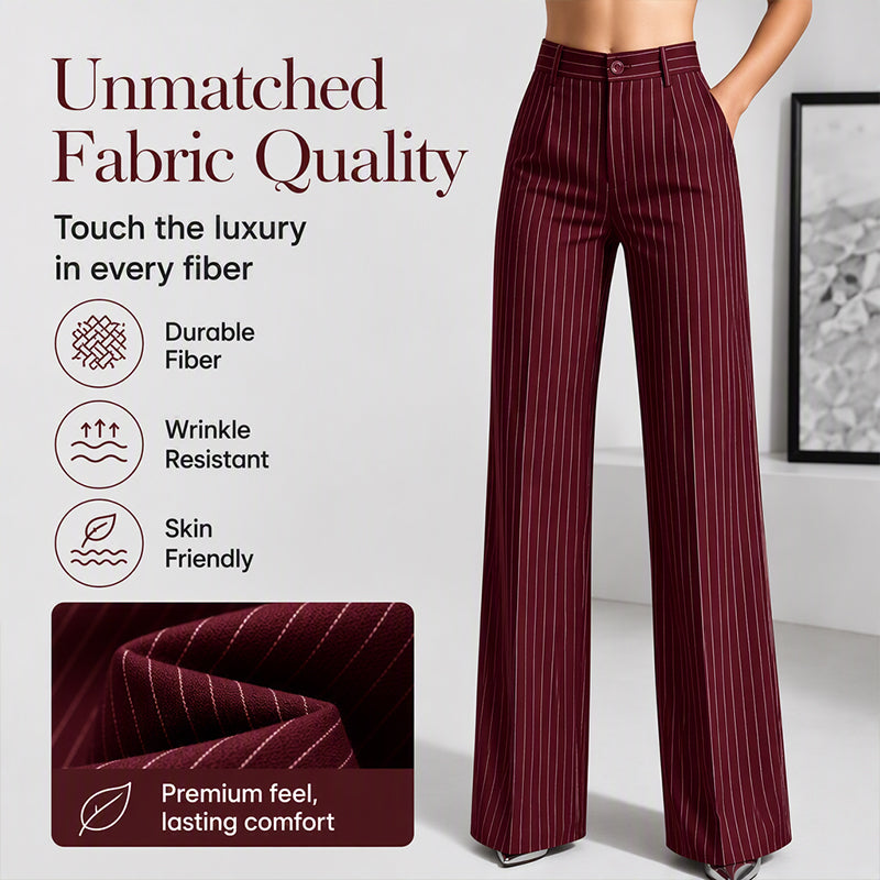 ✨👖Women's High-Waisted Striped Wide-Leg Pants