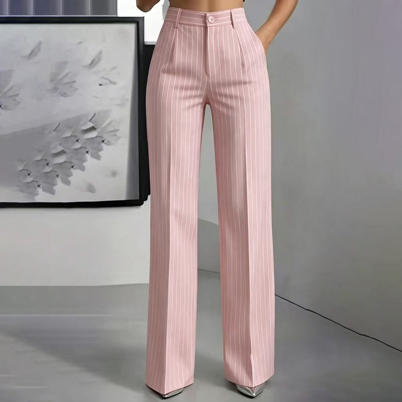 ✨👖Women's High-Waisted Striped Wide-Leg Pants
