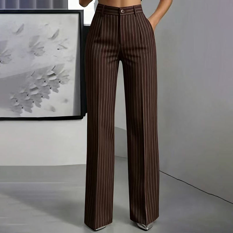 ✨👖Women's High-Waisted Striped Wide-Leg Pants