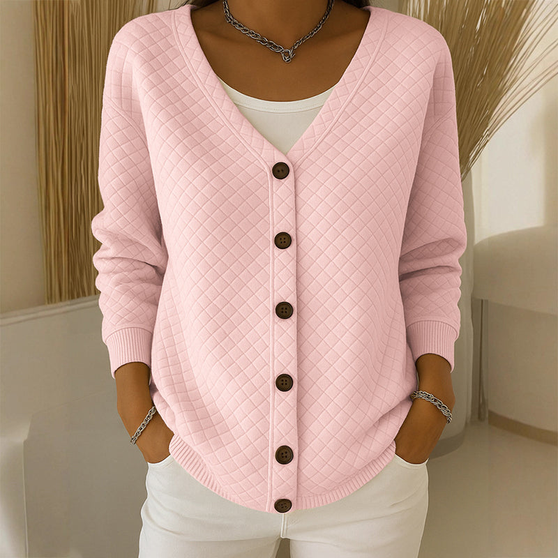 Women's Casual Quilted Button Down Jacket