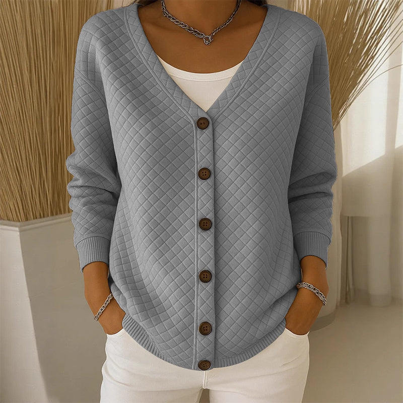 Women's Casual Quilted Button Down Jacket