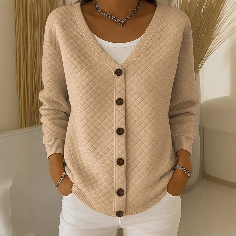 Women's Casual Quilted Button Down Jacket