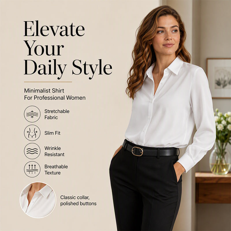 Women's Versatile Silky Satin Long Sleeve Shirt