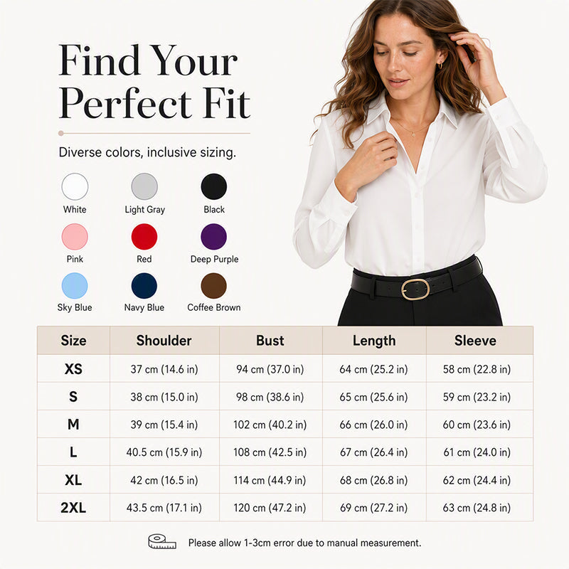 Women's Versatile Silky Satin Long Sleeve Shirt