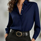 Women's Versatile Silky Satin Long Sleeve Shirt