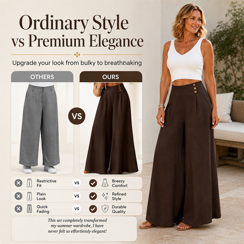 👖 Women's Loose Flowy Wide-Leg Pants– Relaxed Fit Everyday Pants For Effortless Comfort & Style 🤍