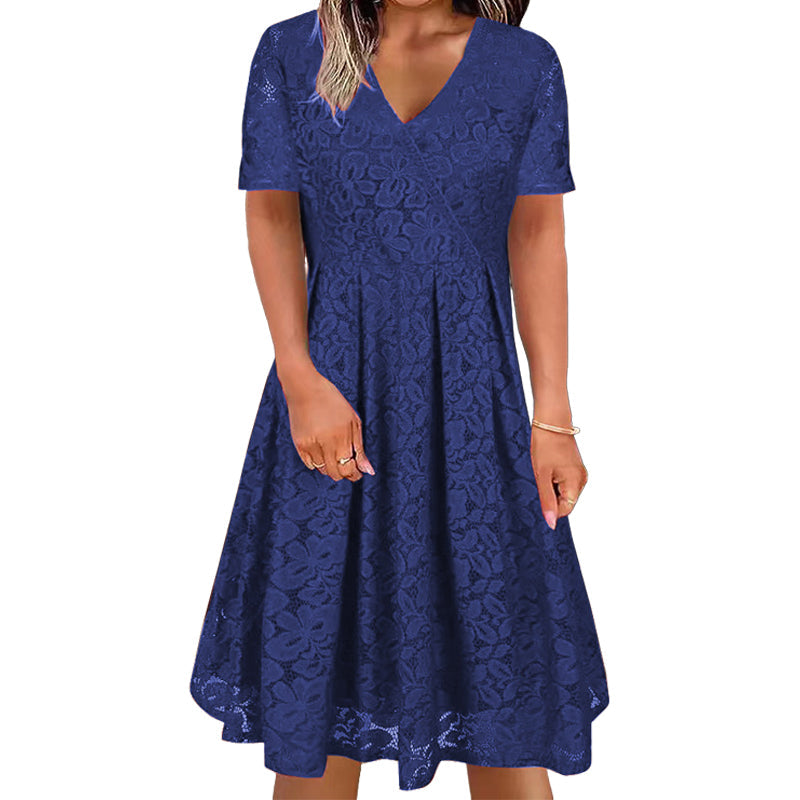 🌸Hot Sale 50% OFF💖Women's Elegant V-Neck Lace Dress