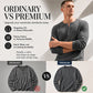 ⌛Limited-Time Offer-Men's Waffle Knit Long Sleeve Henley Shirt