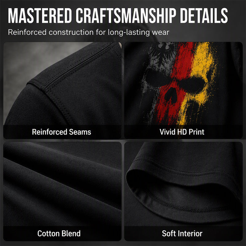 Men's German Flag Skull T-Shirt